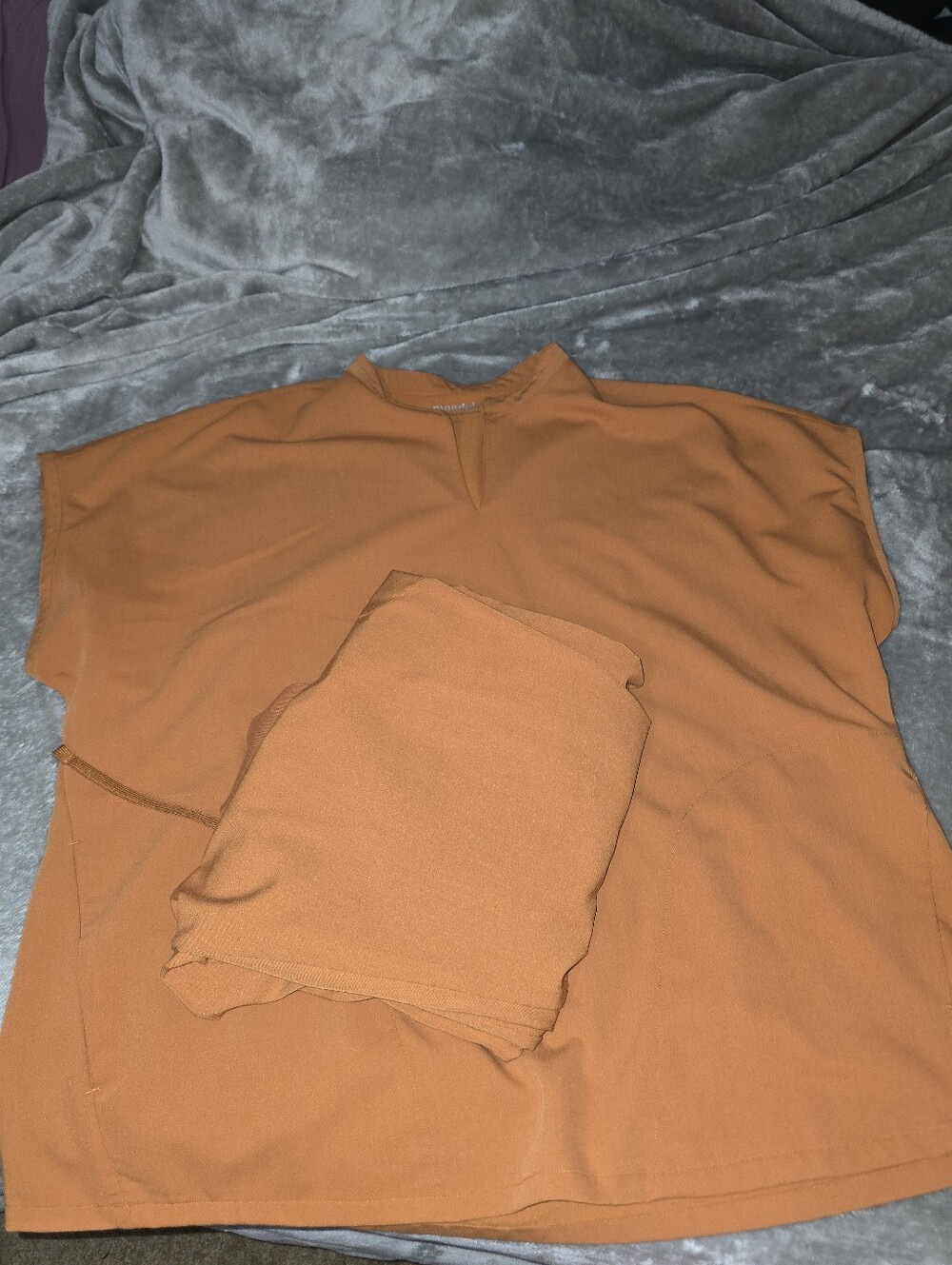 Mandala Womens Pecan Jogger Scrub Set 2X